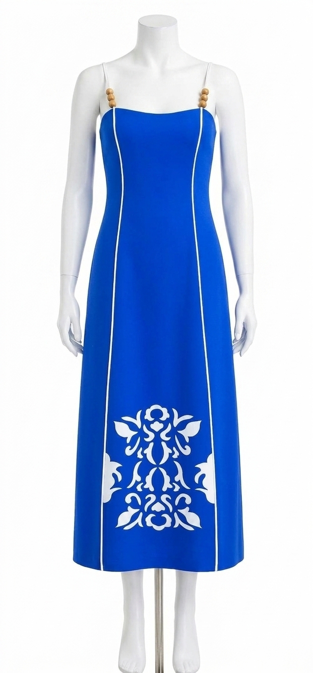 NEW ANNA CATE women's graham midi dress in celeste